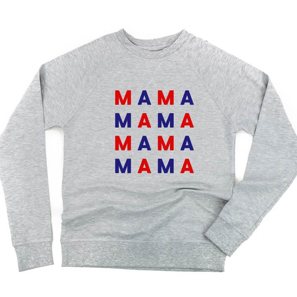MAMA - x4 RED+BLUE - Lightweight Pullover Sweater