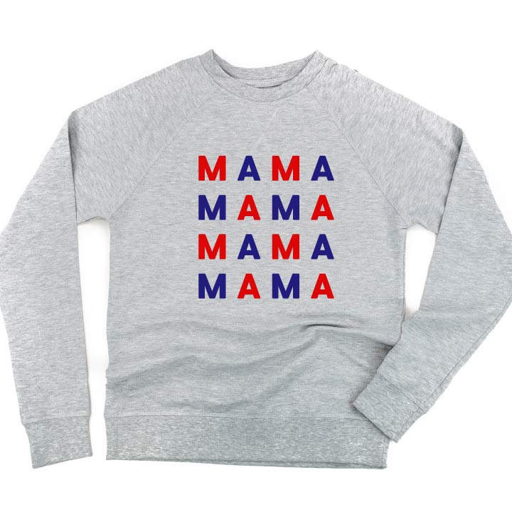 MAMA - x4 RED+BLUE - Lightweight Pullover Sweater