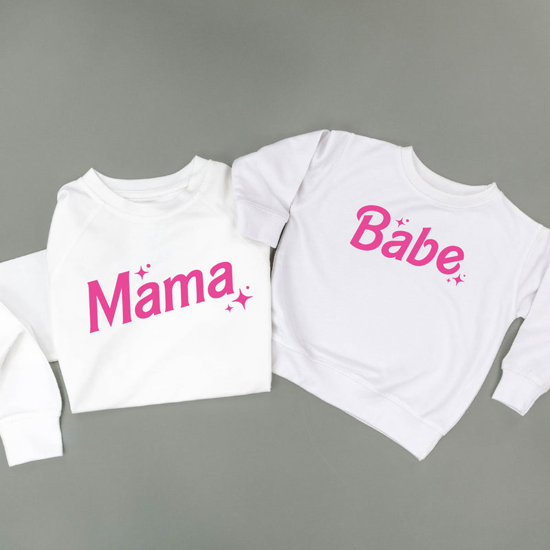 Mama + Babe (Barbie Party) - Set of 2 Matching Sweaters