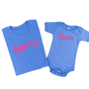 Mama + Babe (Barbie Party) - Set of 2 Tees Little Mama Shirt Shop