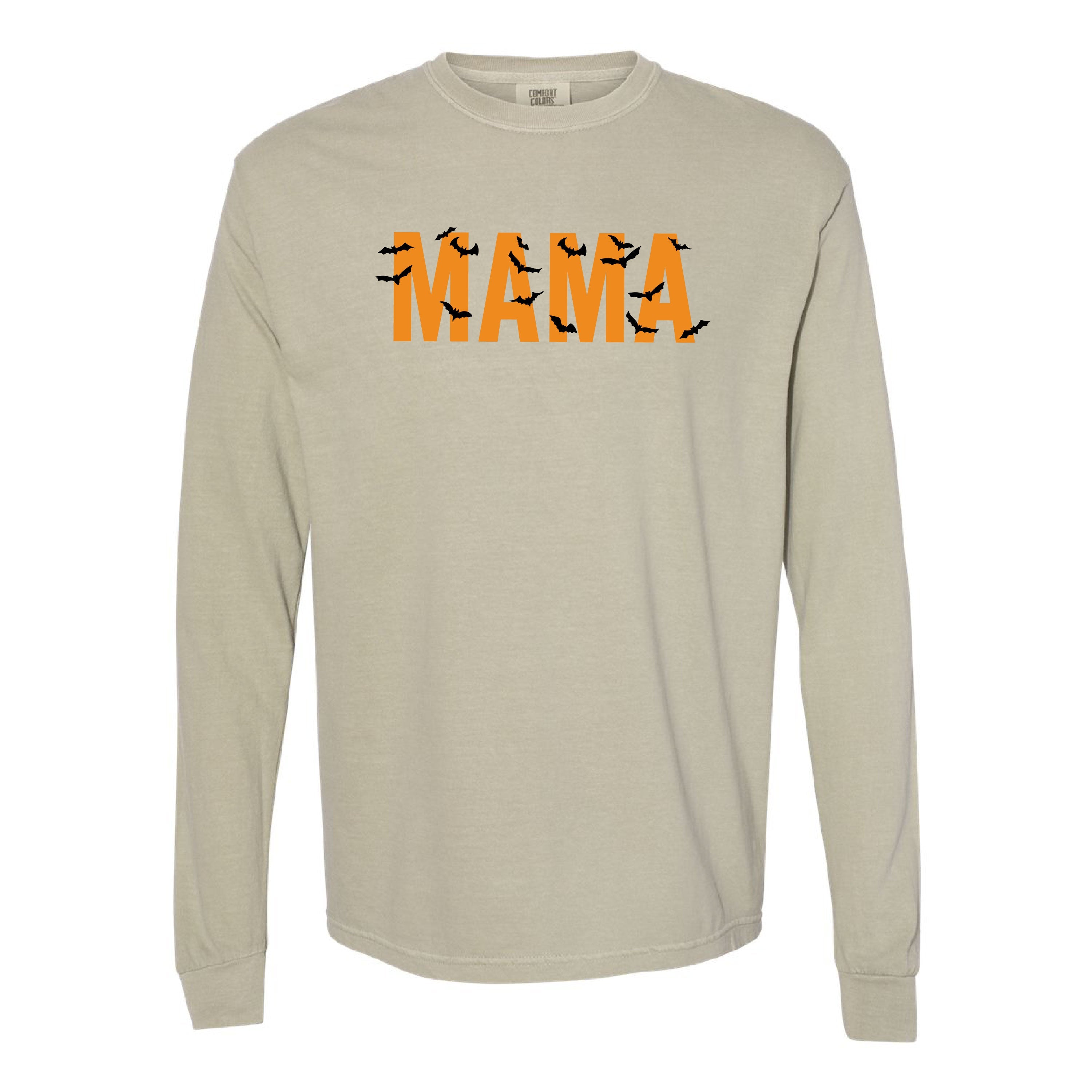 MAMA - Bats - Long Sleeve Comfort Colors Tee Little Mama Shirt Shop