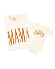 MAMA / Mama's Little Pumpkin - Tall Varsity - Ivory/Natural w/ Burnt Orange - Set of 2 Tees Little Mama Shirt Shop