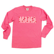 Mama - Mini Hearts - LONG SLEEVE Comfort Colors Tee Little Mama Shirt Shop