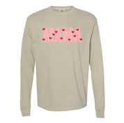 Mama - Mini Hearts - LONG SLEEVE Comfort Colors Tee Little Mama Shirt Shop