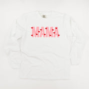 Mama - Mini Hearts - LONG SLEEVE Comfort Colors Tee Little Mama Shirt Shop