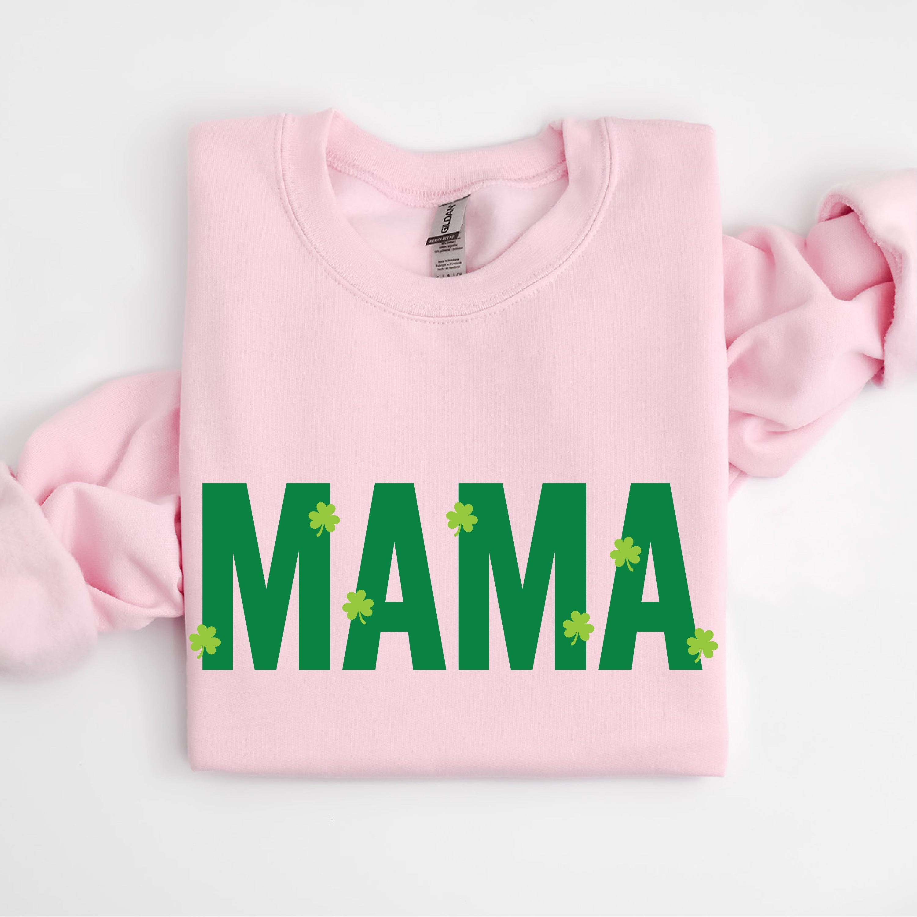 Mama - Mini Shamrocks - BASIC Fleece Little Mama Shirt Shop LLC