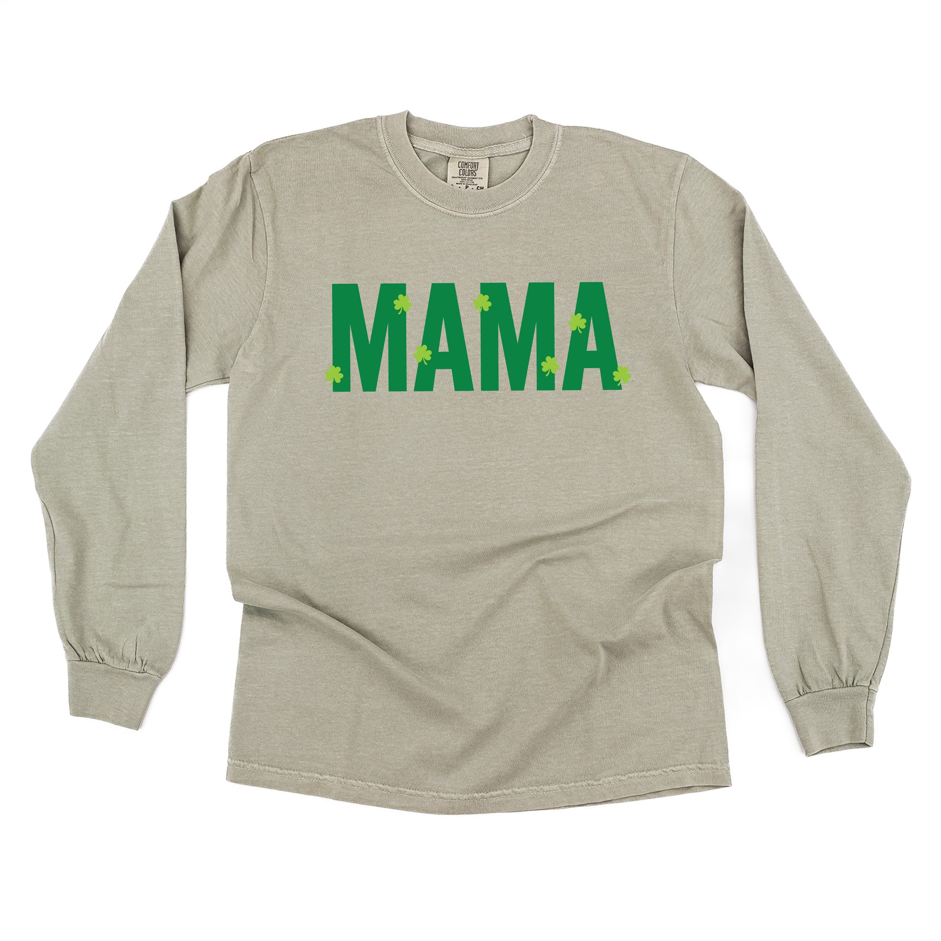 Mama - Mini Shamrocks - LONG SLEEVE Comfort Colors Tee Little Mama Shirt Shop