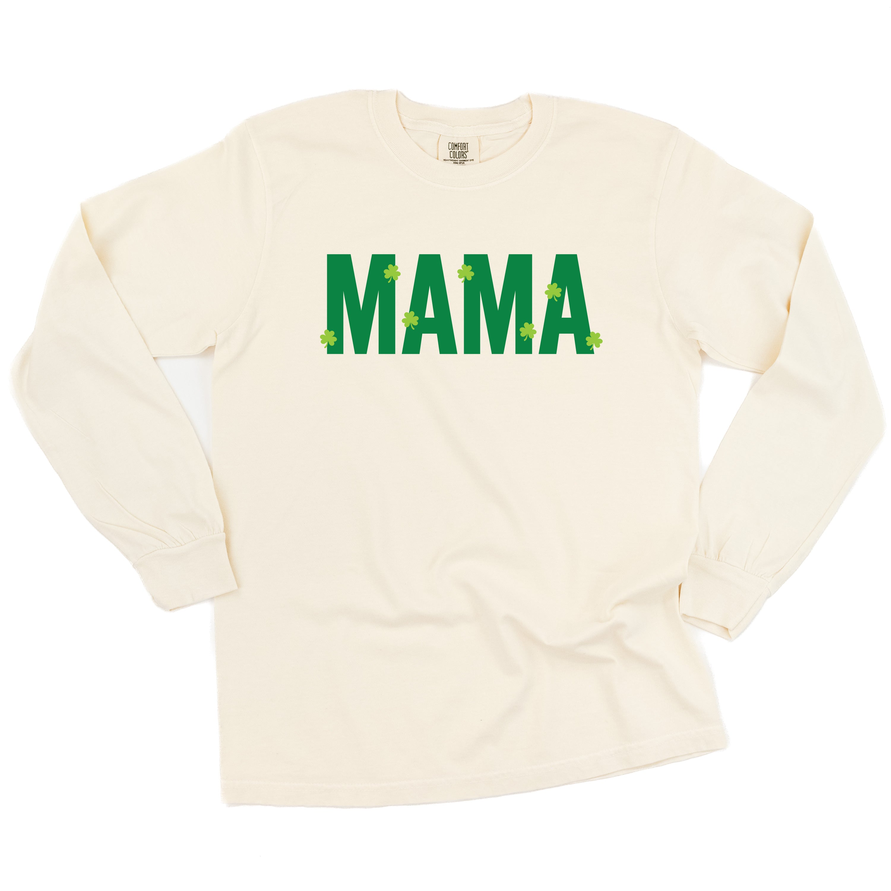 Mama - Mini Shamrocks - LONG SLEEVE Comfort Colors Tee Little Mama Shirt Shop