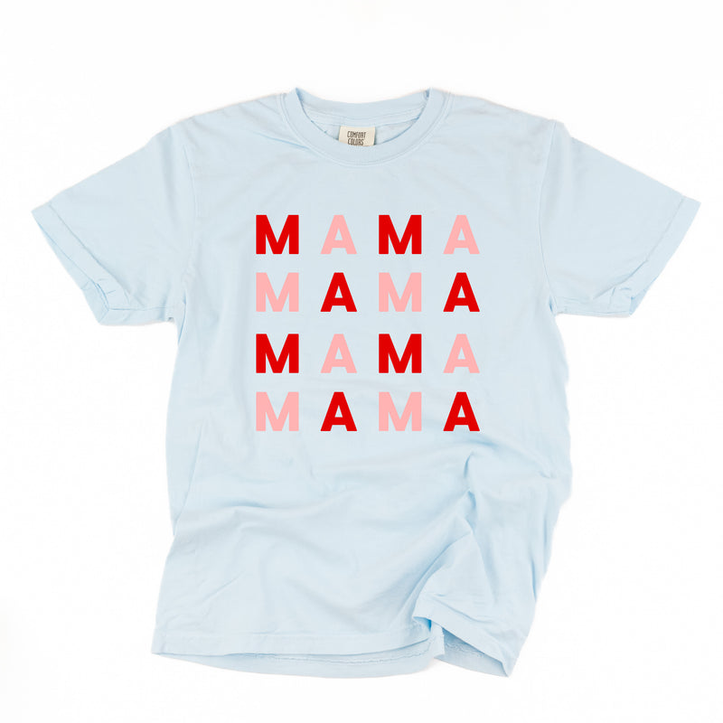MAMA x 4 (Pink and Red) - SHORT SLEEVE COMFORT COLORS TEE
