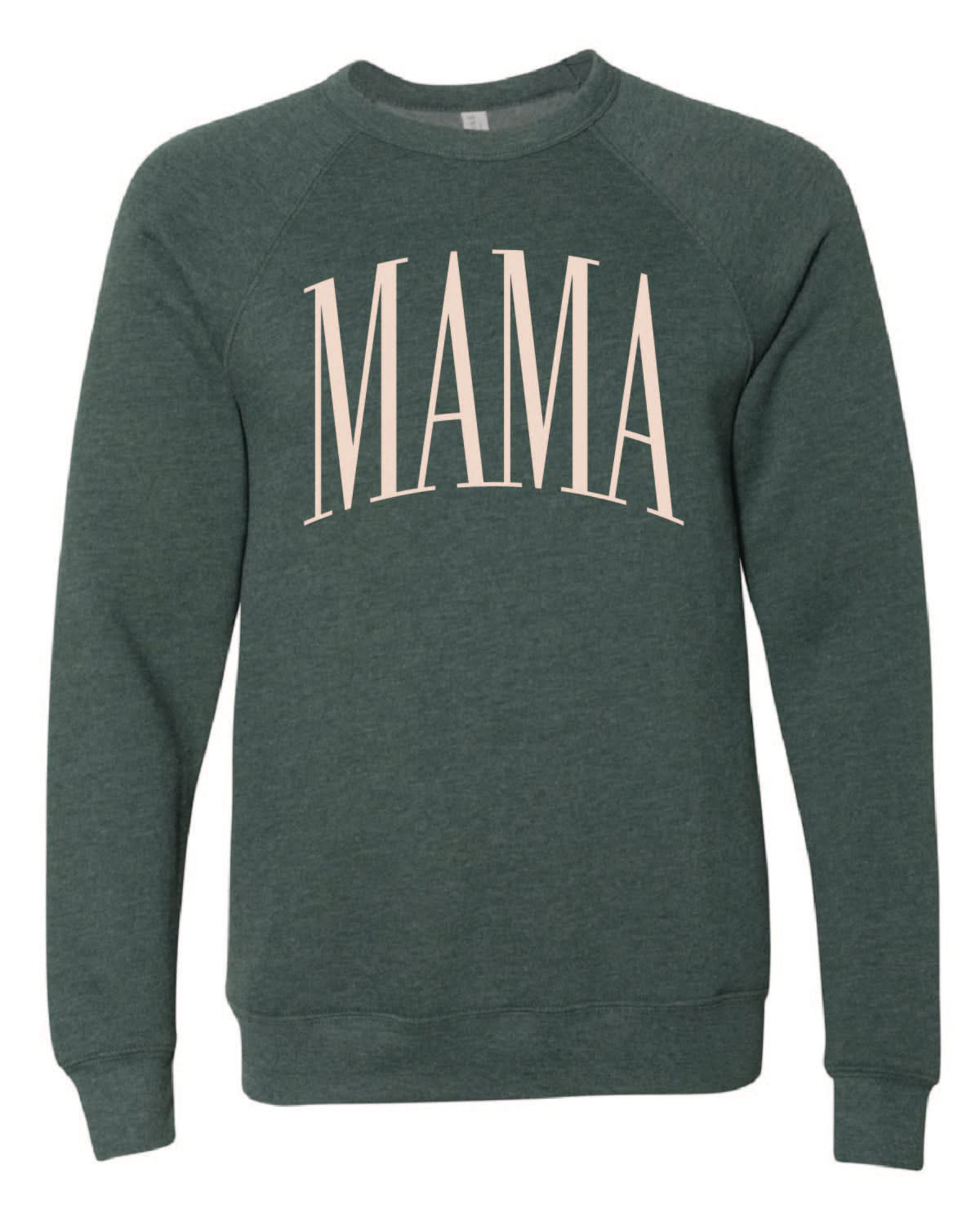 MAMA - Tall Varsity - Heather Forest Super-Soft Fleece Little Mama Shirt Shop LLC