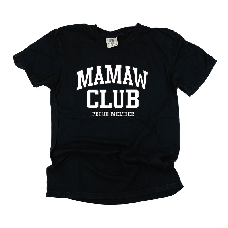 Varsity Style - MAMAW Club - Proud Member - SHORT SLEEVE COMFORT COLORS TEE