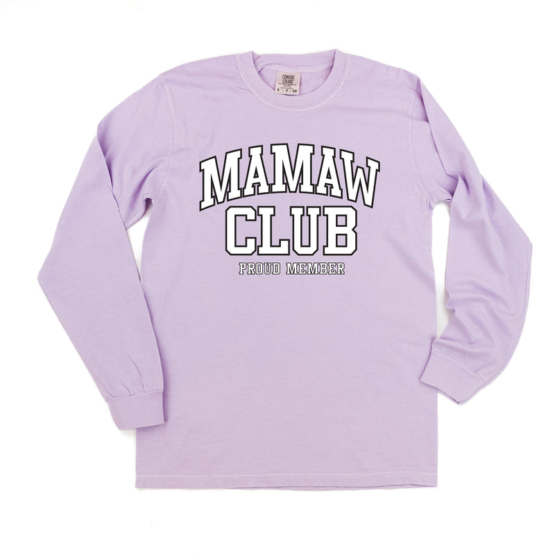 Varsity Style - MAMAW Club - Proud Member - LONG SLEEVE COMFORT COLORS TEE