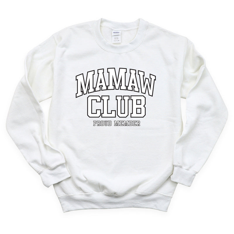 Varsity Style - MAMAW Club - Proud Member - BASIC FLEECE CREWNECK