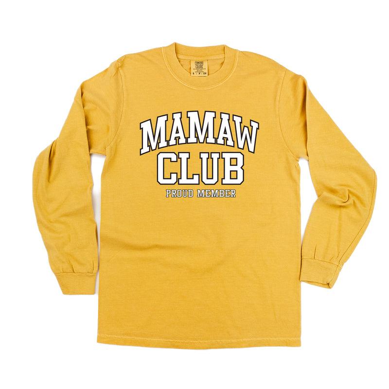Varsity Style - MAMAW Club - Proud Member - LONG SLEEVE COMFORT COLORS TEE