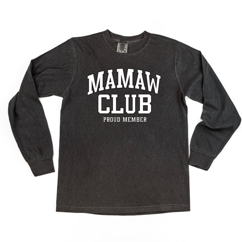 Varsity Style - MAMAW Club - Proud Member - LONG SLEEVE COMFORT COLORS TEE