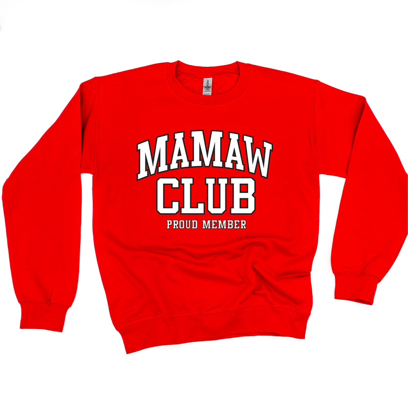 Varsity Style - MAMAW Club - Proud Member - BASIC FLEECE CREWNECK