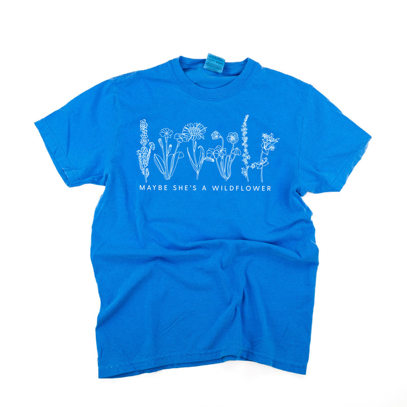 Maybe She's A Wildflower - SHORT SLEEVE COMFORT COLORS TEE