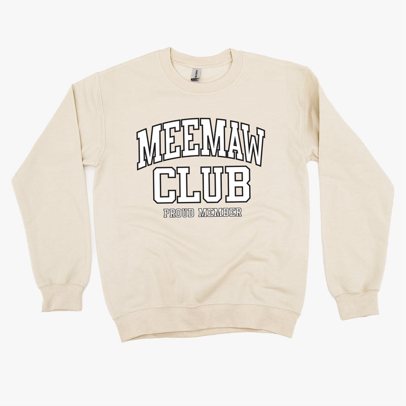 Varsity Style - MEEMAW Club - Proud Member - BASIC FLEECE CREWNECK