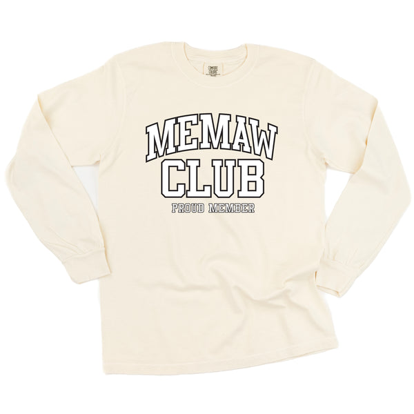 Varsity Style - MEMAW Club - Proud Member - LONG SLEEVE COMFORT COLORS TEE