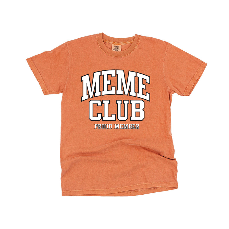 Varsity Style - MEME Club - Proud Member - SHORT SLEEVE COMFORT COLORS TEE