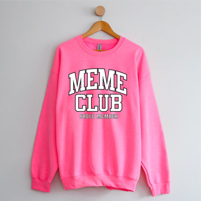 Varsity Style - MEME Club - Proud Member - BASIC FLEECE CREWNECK