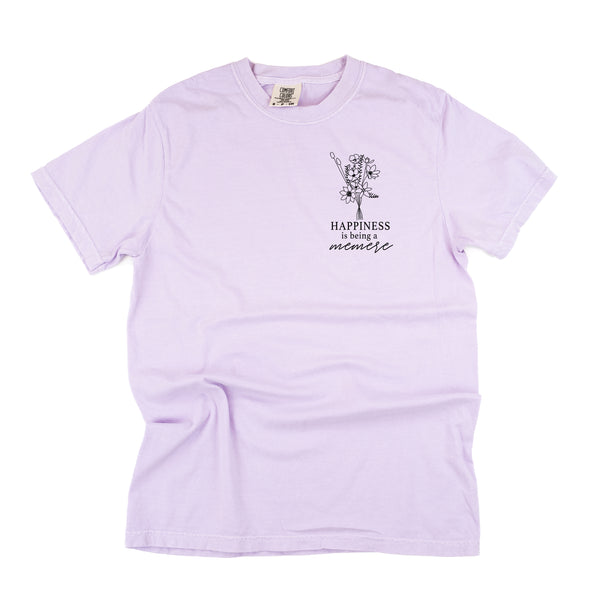 Bouquet Style - Happiness is Being a MEMERE - SHORT SLEEVE COMFORT COLORS TEE