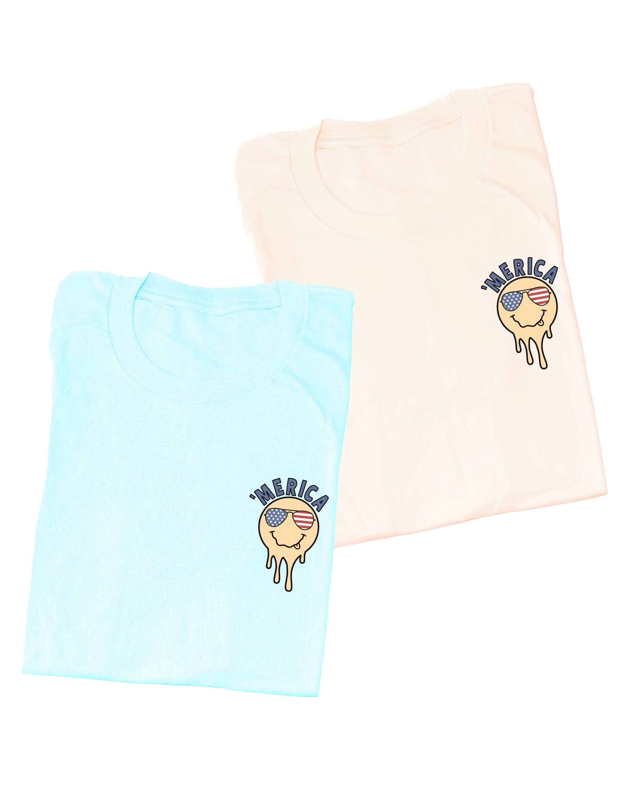 'Merica Melting Smiley - Unisex Tee Little Mama Shirt Shop