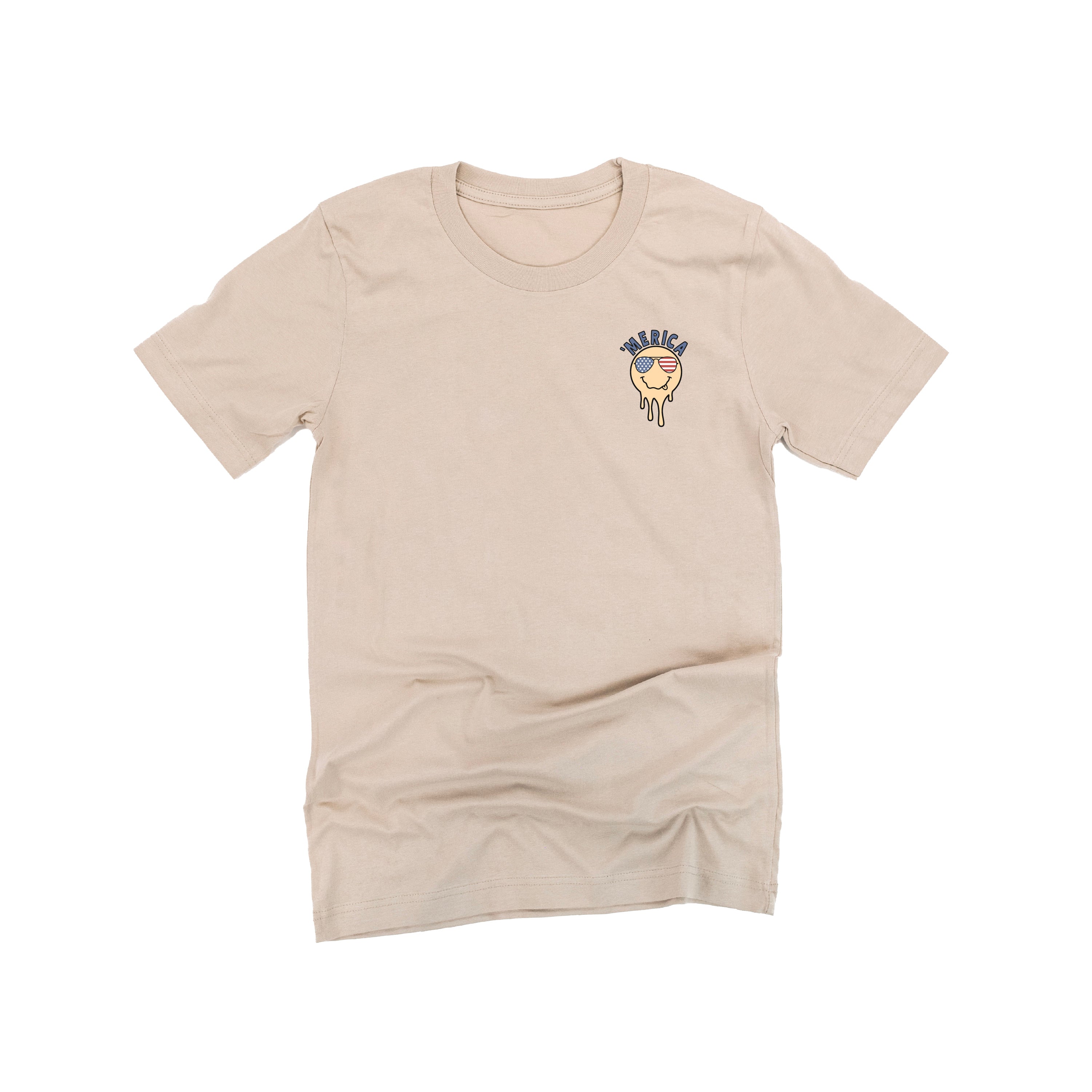 'Merica Melting Smiley - Unisex Tee Little Mama Shirt Shop