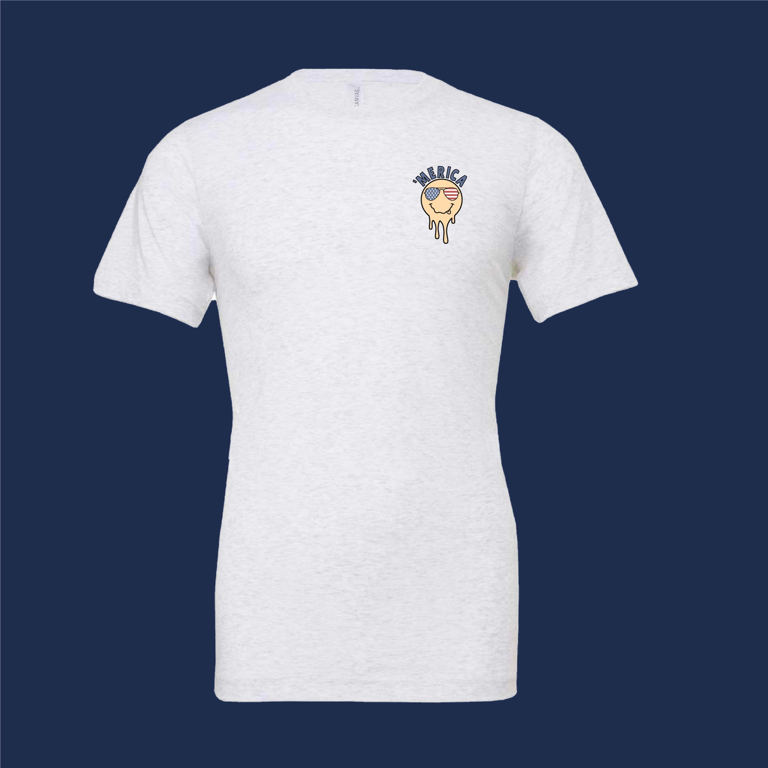 'Merica Melting Smiley - Unisex Tee Little Mama Shirt Shop