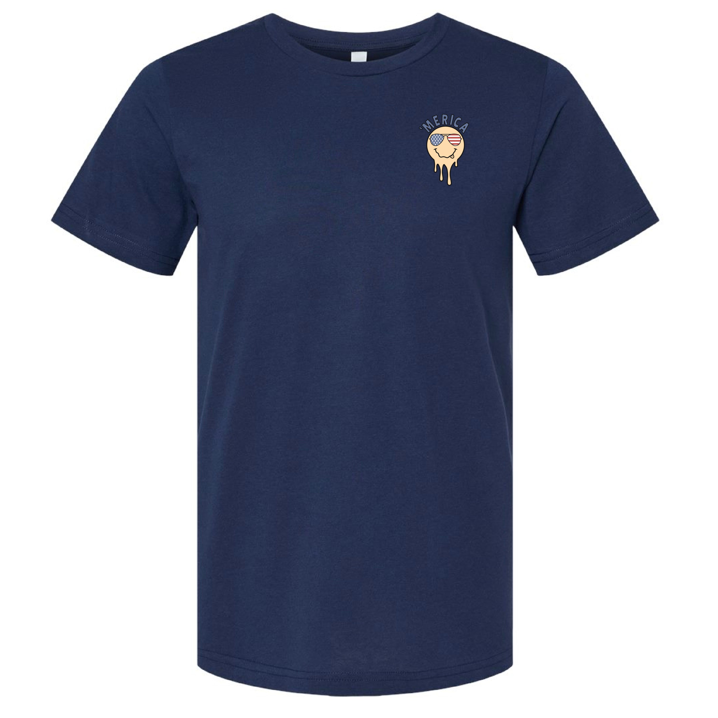 'Merica Melting Smiley - Unisex Tee Little Mama Shirt Shop