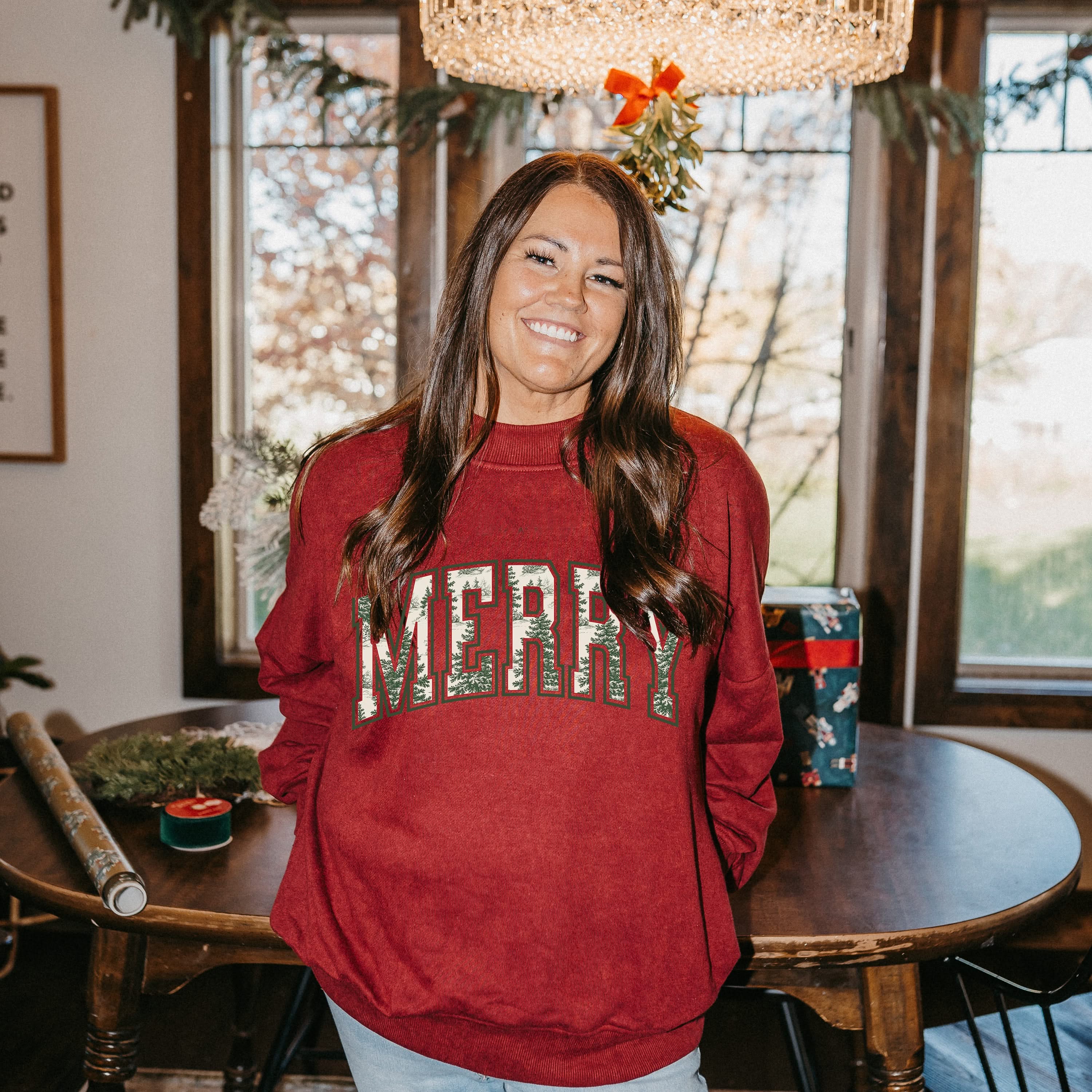 MERRY Mockneck Sweater – Vintage-Inspired Holiday Pullover | Little Mama Shirt Shop Little Mama Shirt Shop