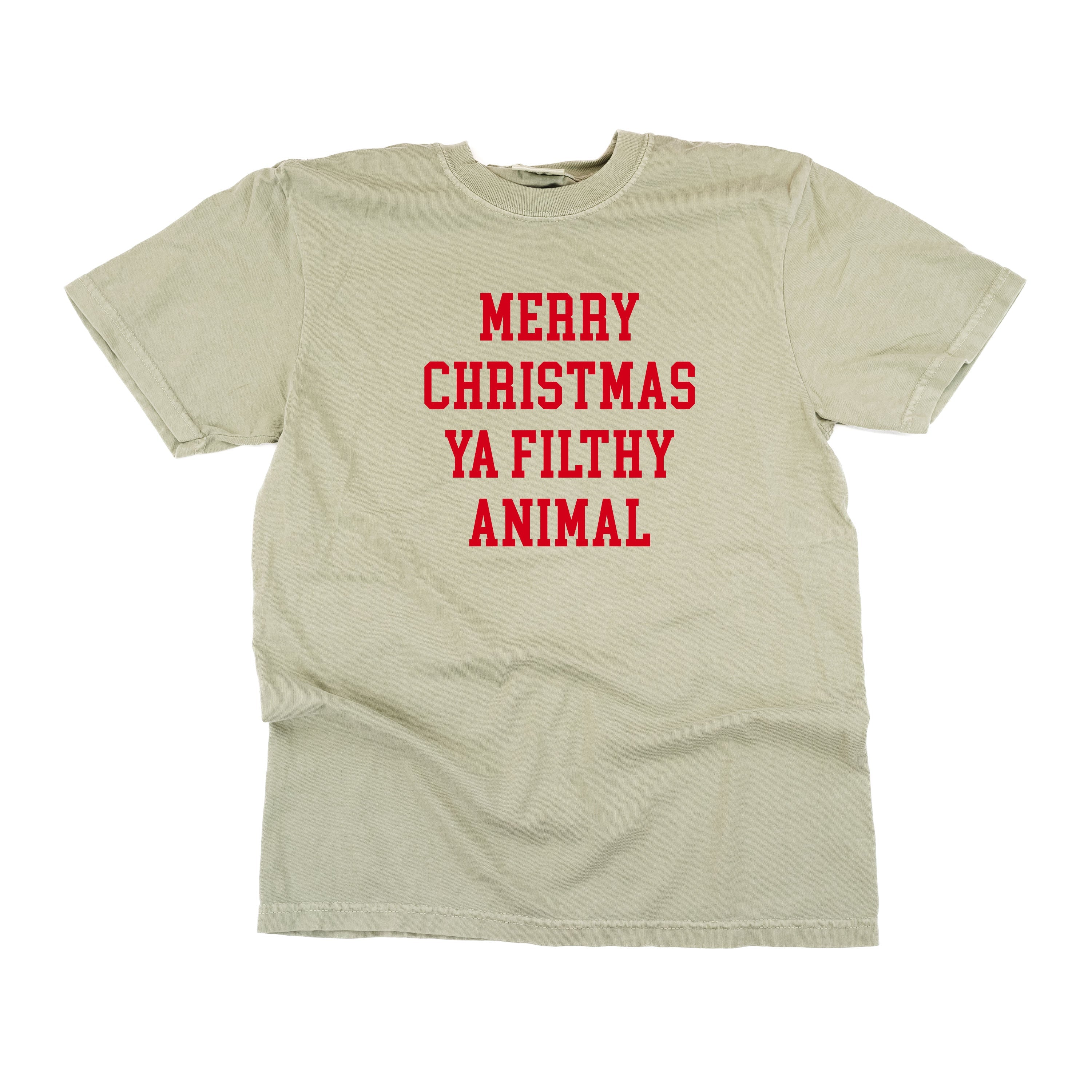 Merry Christmas Ya Filthy Animal - Comfort Colors Tee Little Mama Shirt Shop