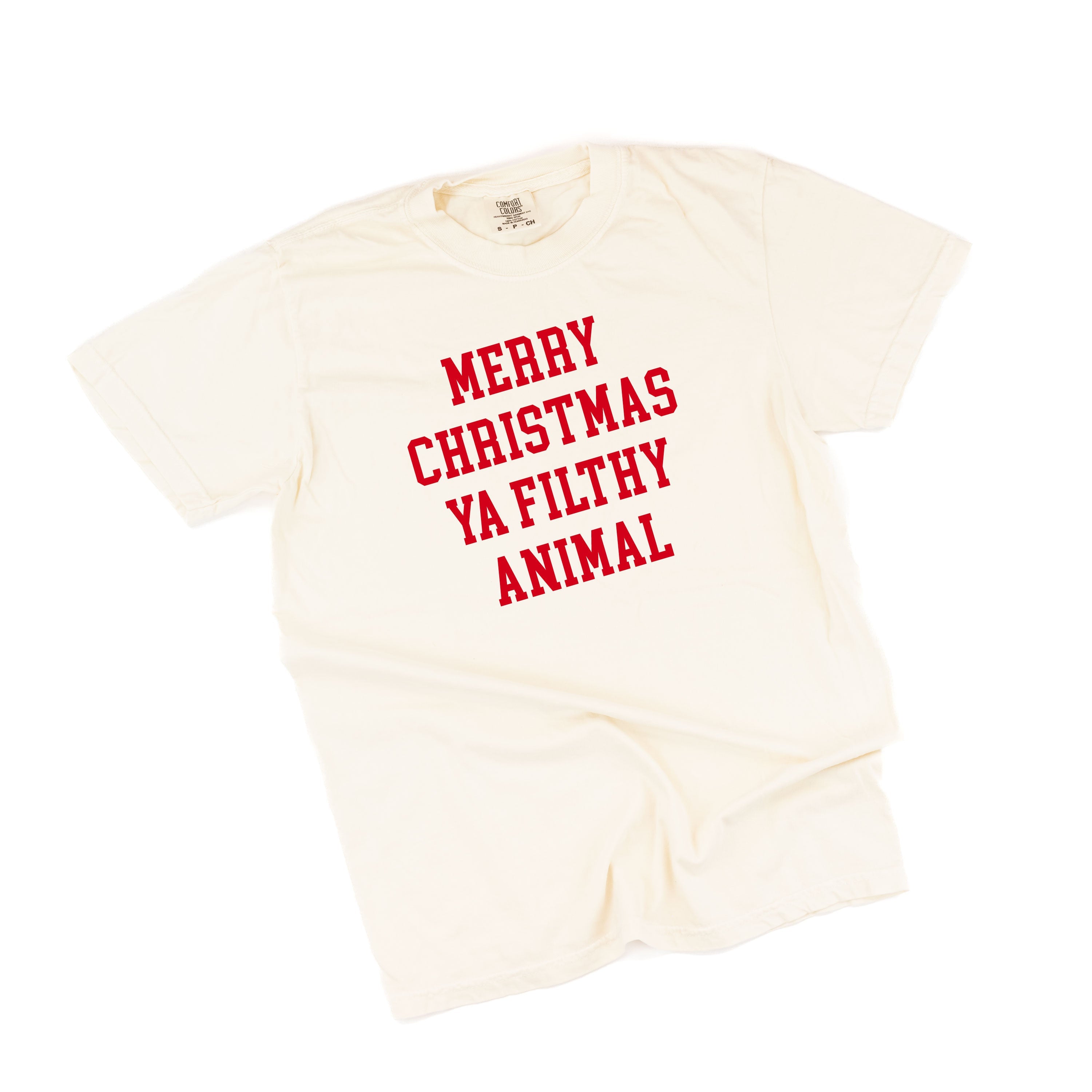 Merry Christmas Ya Filthy Animal - Comfort Colors Tee Little Mama Shirt Shop
