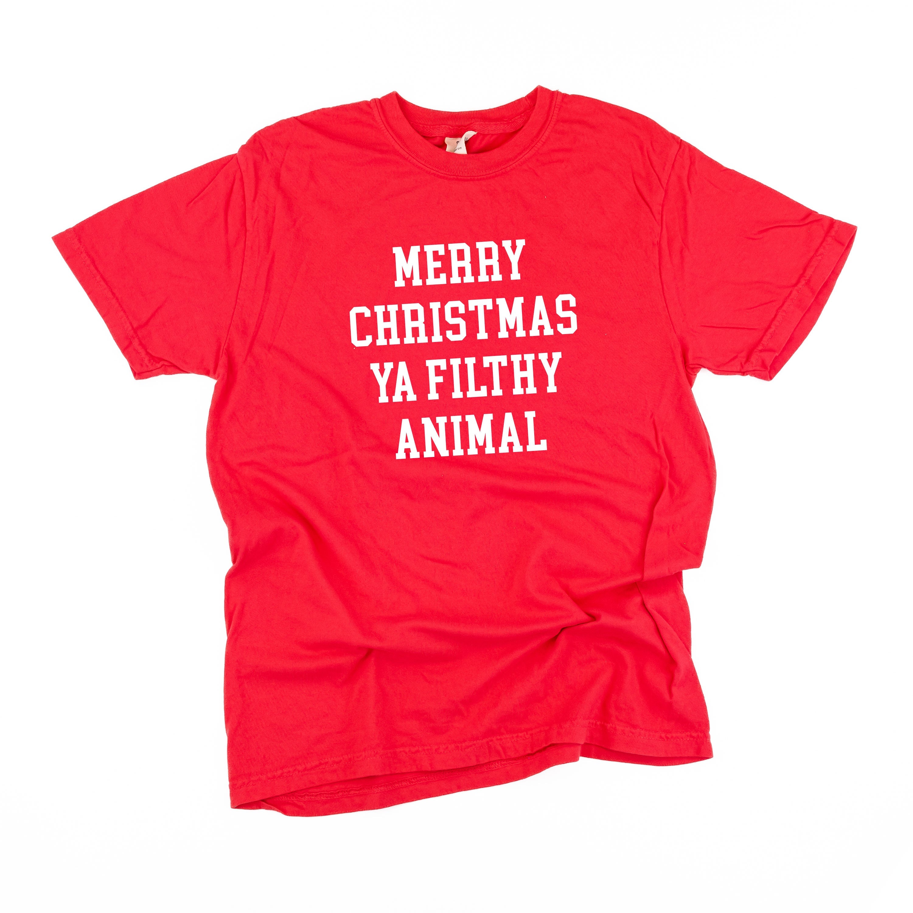 Merry Christmas Ya Filthy Animal - Comfort Colors Tee Little Mama Shirt Shop