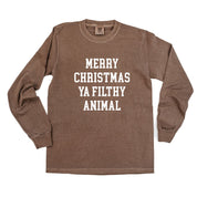 Merry Christmas Ya Filthy Animal - LONG SLEEVE Comfort Colors Tee Little Mama Shirt Shop