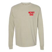 Merry Dad (pocket) - LONG SLEEVE Comfort Colors Tee Little Mama Shirt Shop