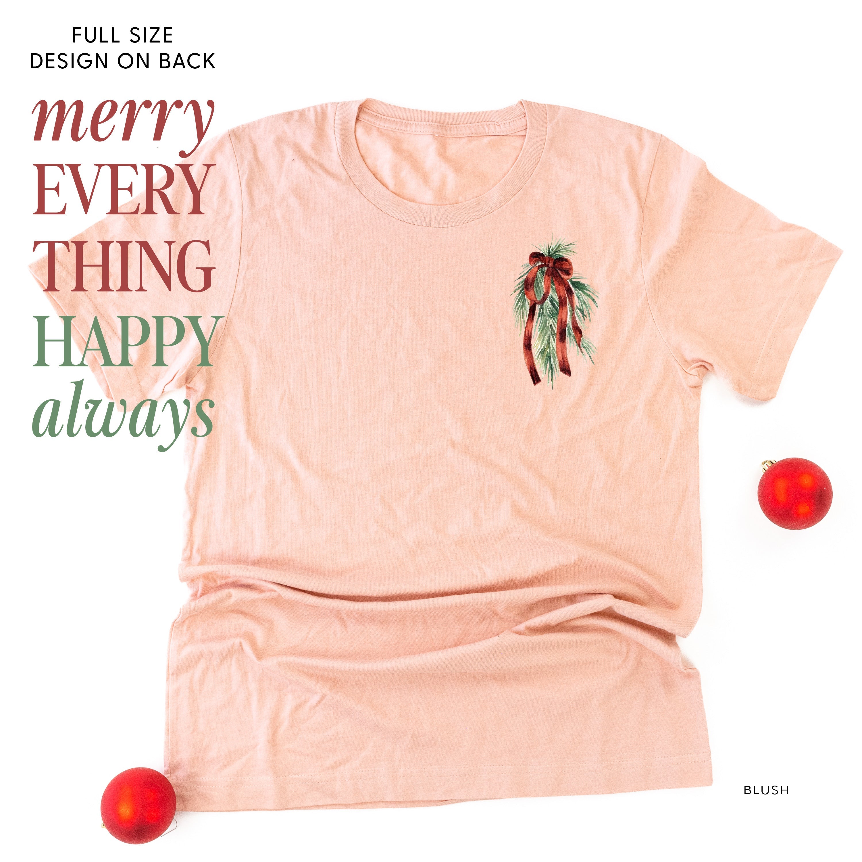 Merry Everything Happy Always (pf&b) - Unisex Tee Little Mama Shirt Shop