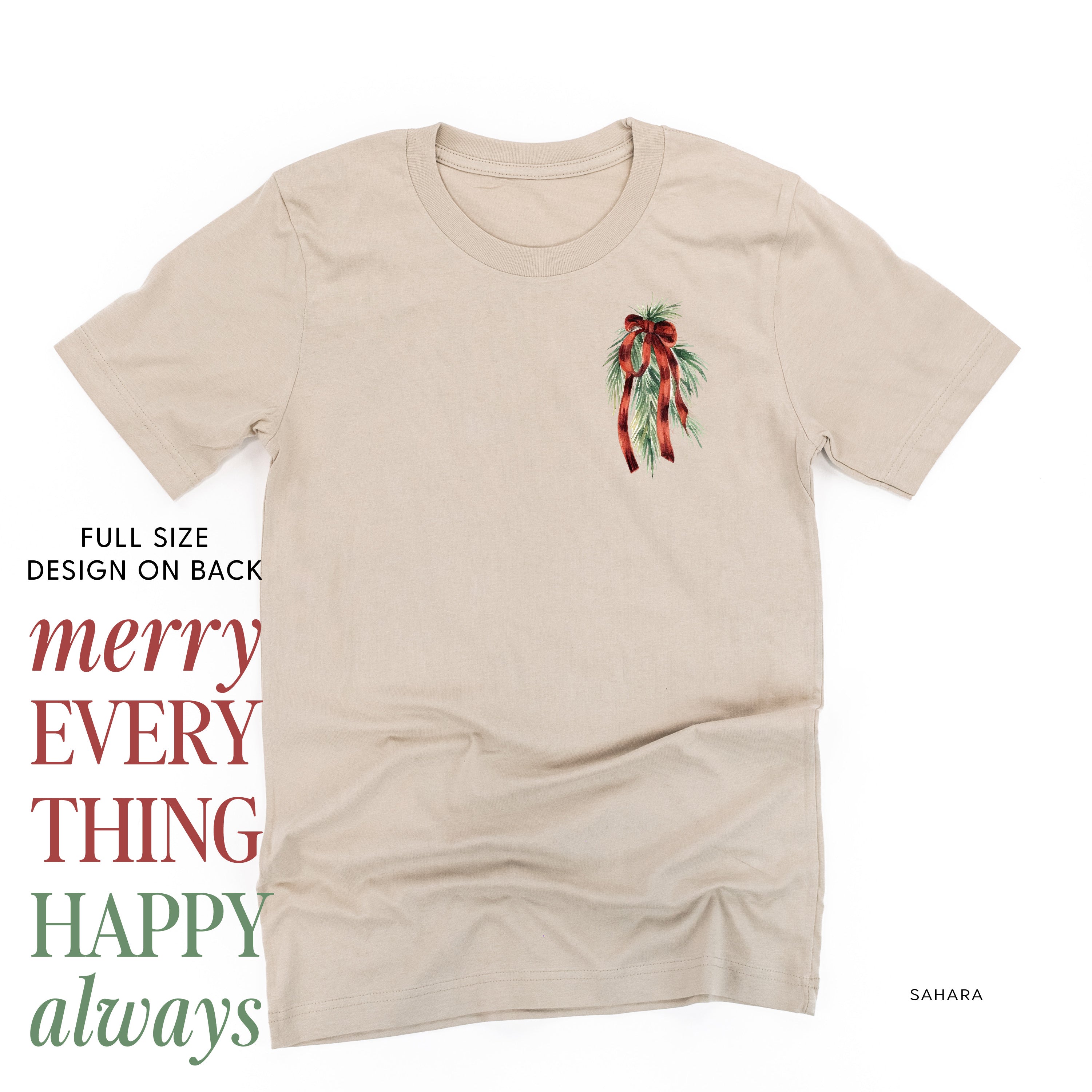 Merry Everything Happy Always (pf&b) - Unisex Tee Little Mama Shirt Shop