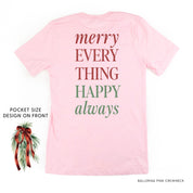 Merry Everything Happy Always (pf&b) - Unisex Tee Little Mama Shirt Shop