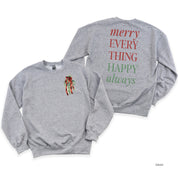 Merry Everything Happy Always (pf&b) - BASIC Fleece Little Mama Shirt Shop LLC