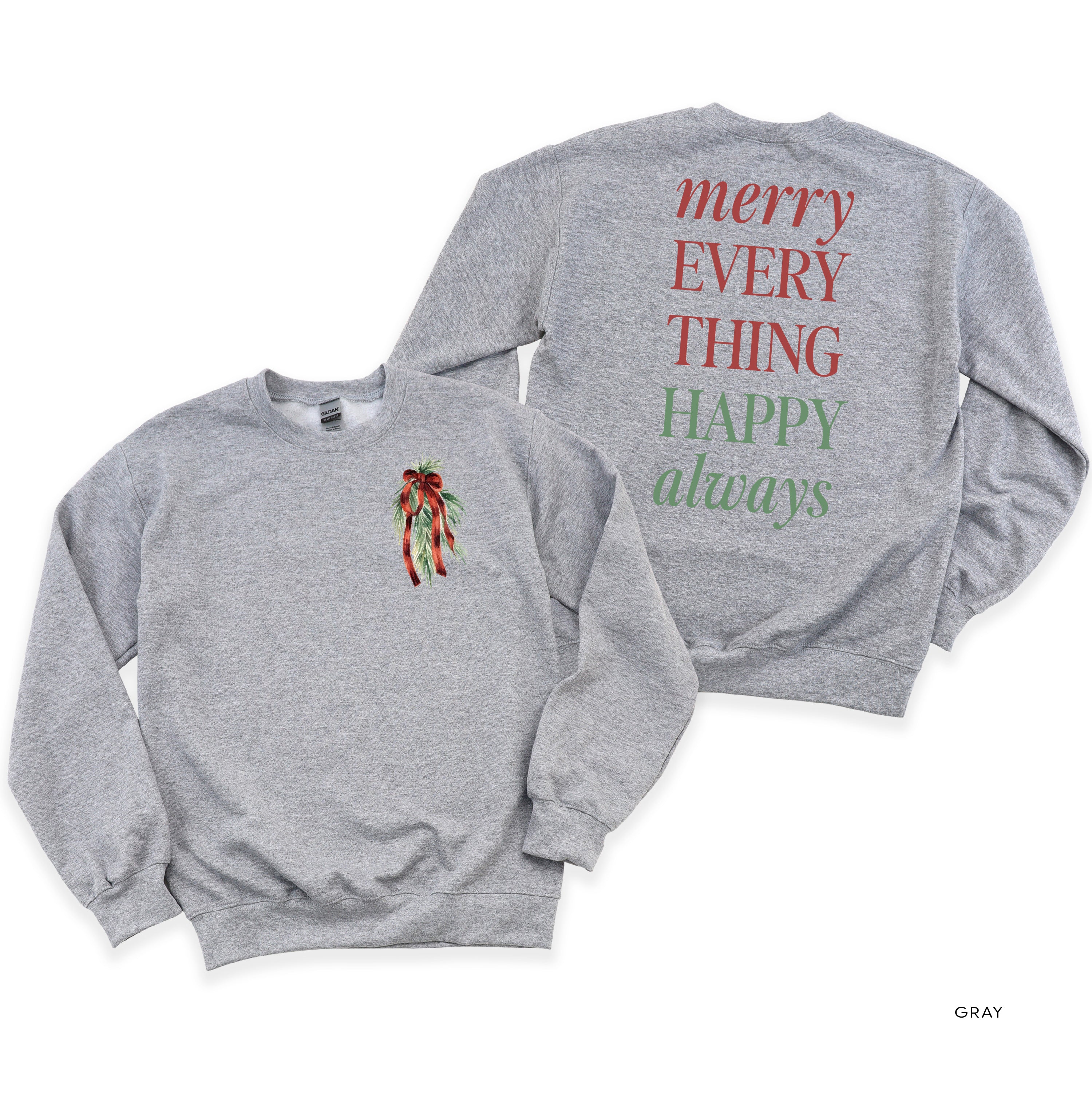 Merry Everything Happy Always (pf&b) - BASIC Fleece Little Mama Shirt Shop LLC