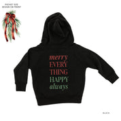 Merry Everything Happy Always (pf&b) - Child HOODIE Little Mama Shirt Shop LLC
