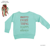 Merry Everything Happy Always (pf&b) - Child Sweater Little Mama Shirt Shop