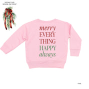 Merry Everything Happy Always (pf&b) - Child Sweater Little Mama Shirt Shop