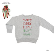 Merry Everything Happy Always (pf&b) - Child Sweater Little Mama Shirt Shop