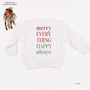 Merry Everything Happy Always (pf&b) - Child Sweater Little Mama Shirt Shop