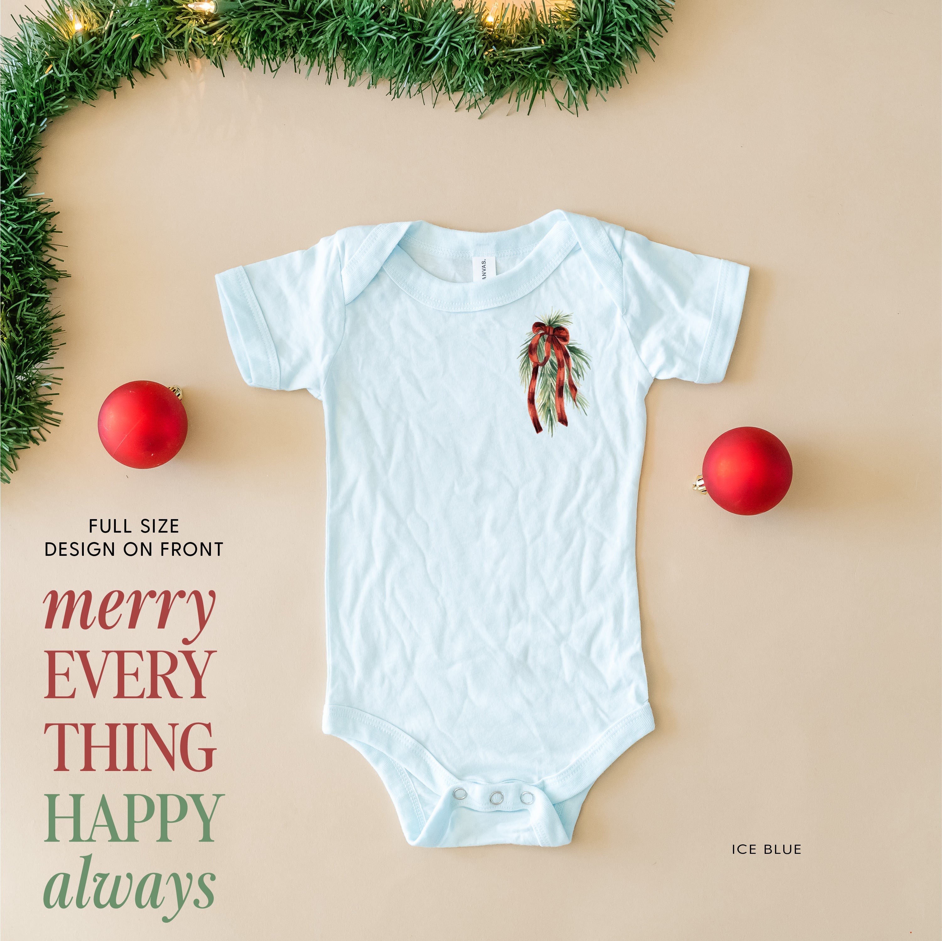 Merry Everything Happy Always (pf&b) - Child Tee Little Mama Shirt Shop