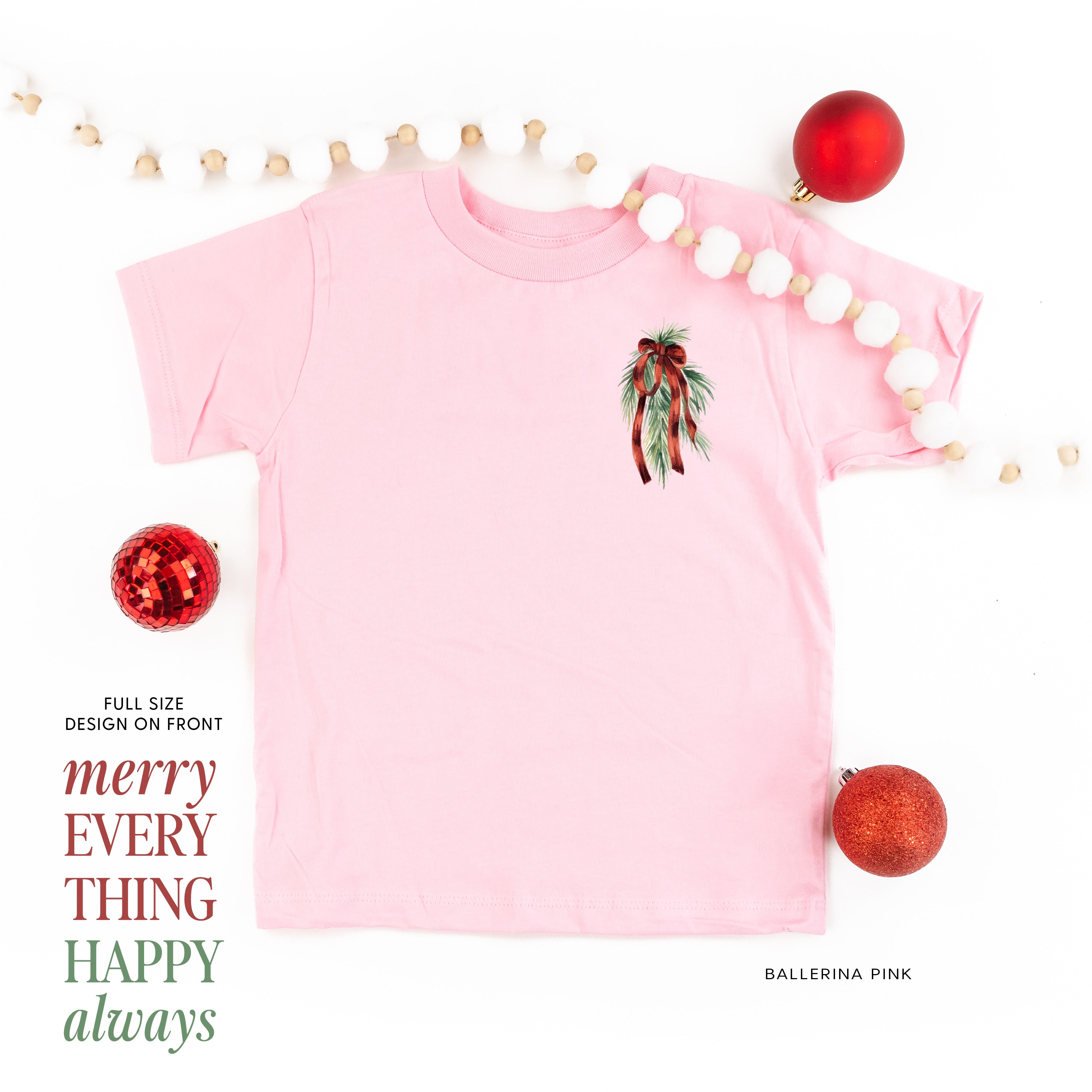 Merry Everything Happy Always (pf&b) - Child Tee Little Mama Shirt Shop