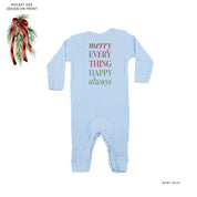Merry Everything Happy Always (pf&b) - Baby Sleeper Little Mama Shirt Shop