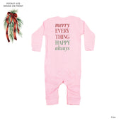 Merry Everything Happy Always (pf&b) - Baby Sleeper Little Mama Shirt Shop